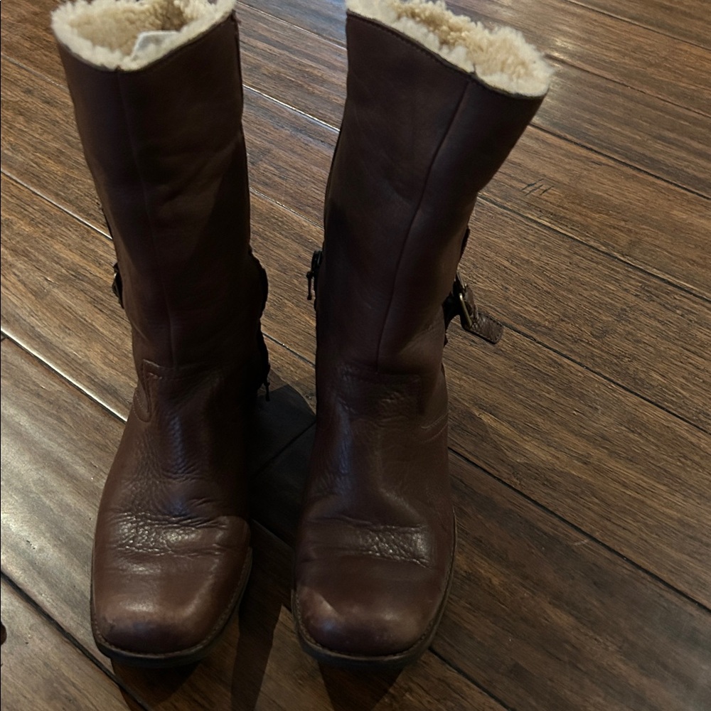 UGG Cream Shearling Boots